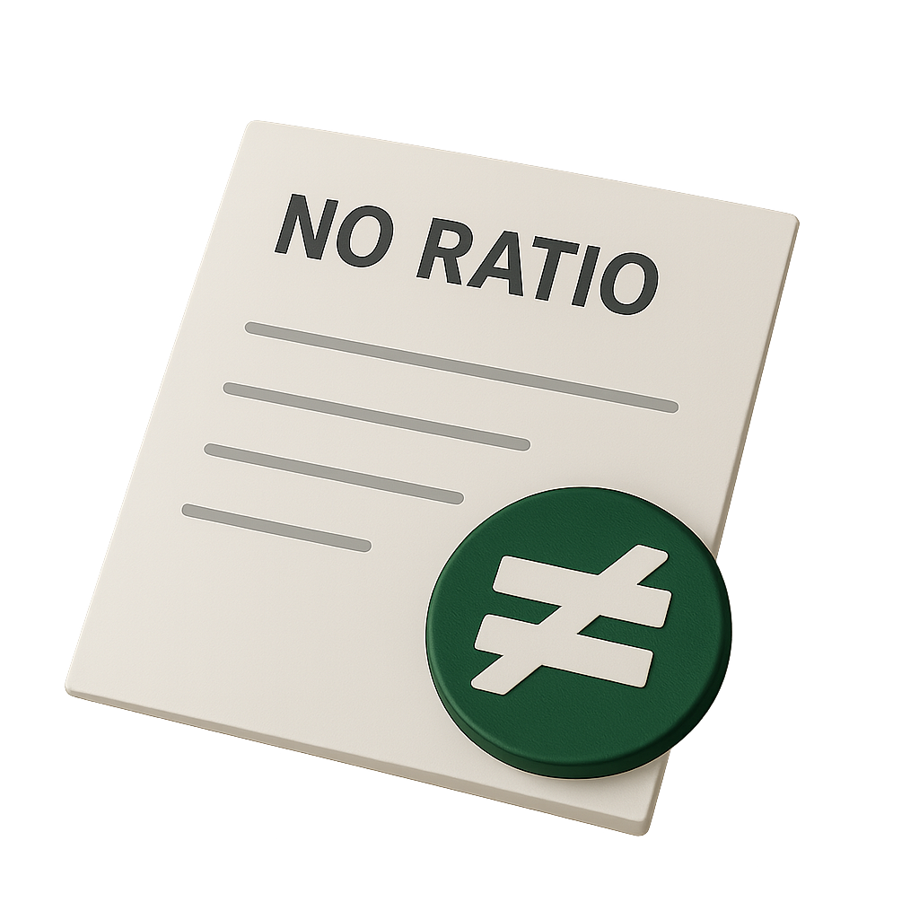 NO RATIO ICON